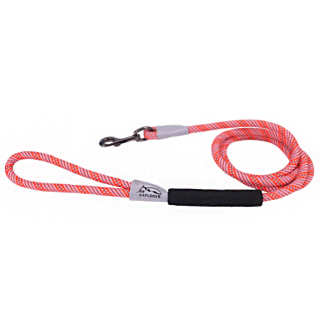 COASTAL K9 EXPLORER REFLECTIVE BRAIDED ROPE SNAP LEASH CANYON 1/2"X6'