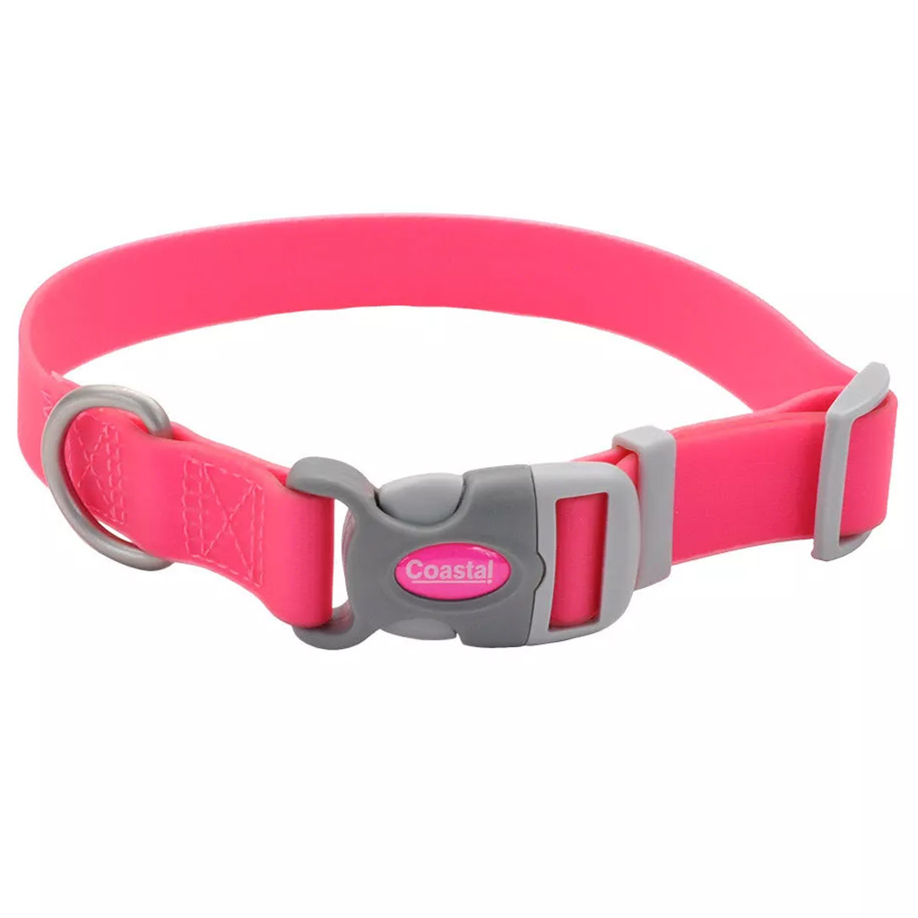 COASTAL PRO ADJ WATERPROOF COLLAR FUSCIA 3/4&quot;X8-12&quot;