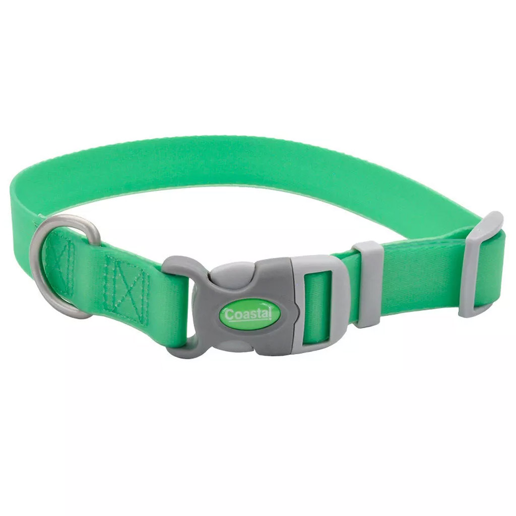 COASTAL PRO ADJ WATERPROOF COLLAR LIME 3/4&quot;X10-14&quot;