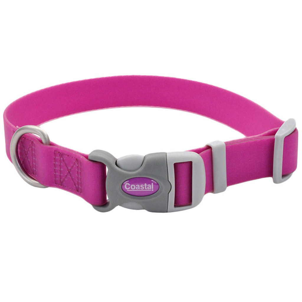 COASTAL PRO ADJ WATERPROOF COLLAR PURPLE 1"X14-20"