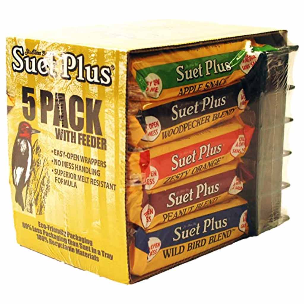 WILDLIFE SCIENCE SUET PLUS VARIETY 5 PACK W/ FEEDER