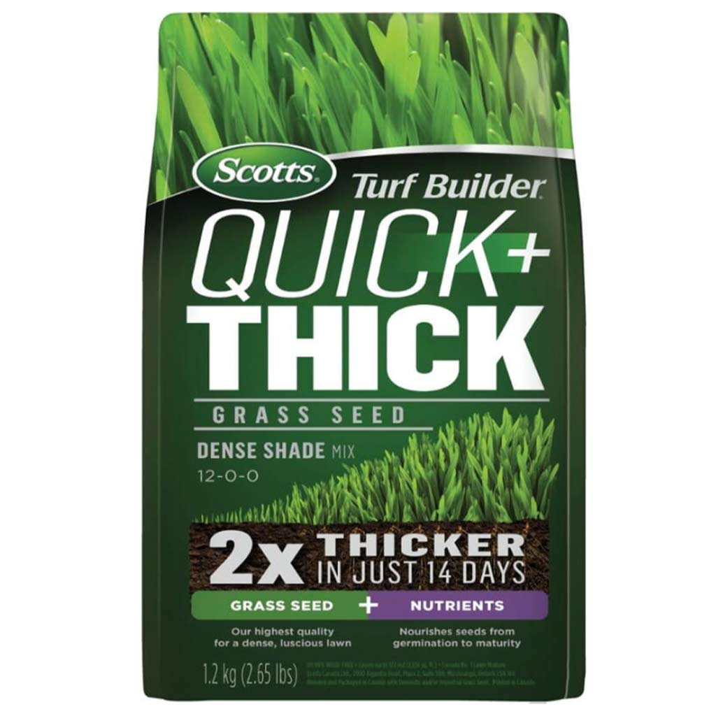 SCOTTS TURF BUILDER QUICK + THICK DENSE SHADE GRASS SEED MIX 1.2KG