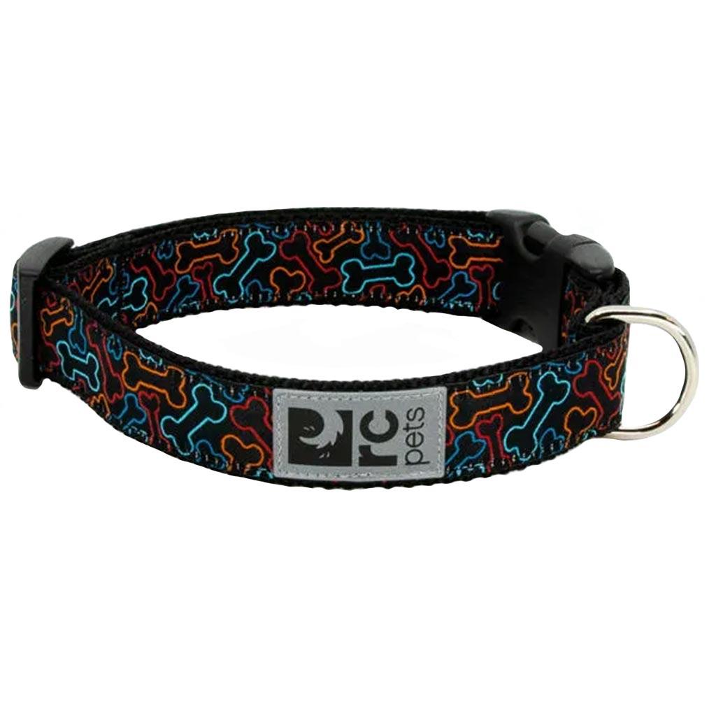 DMB - RC PETS CLIP COLLAR LRG 1&quot; BONES 