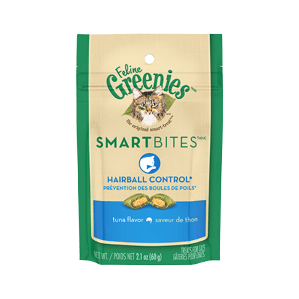 GREENIES FELINE SMARTBITES HAIRBALL CONTROL TUNA 2.1oz