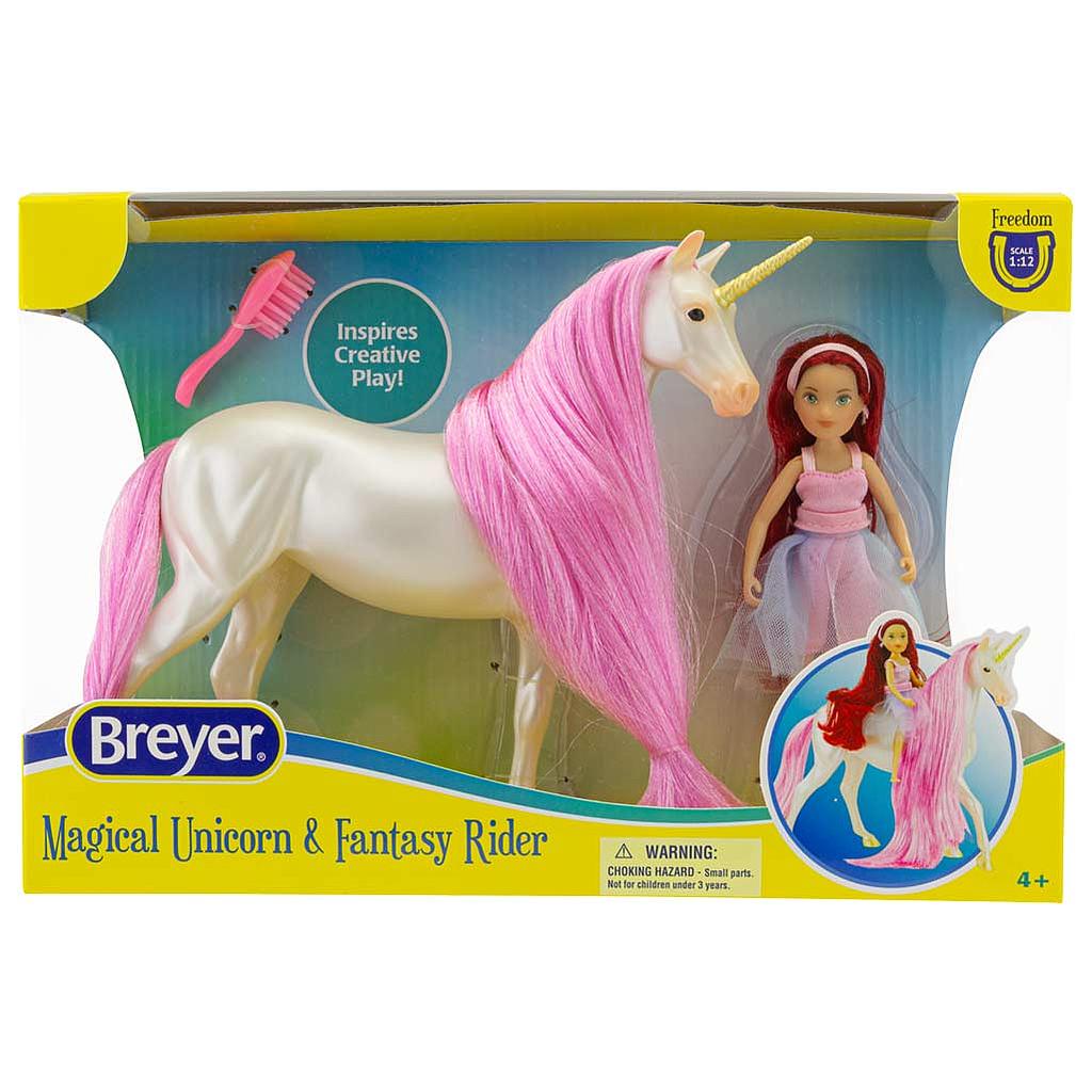 BREYER MAGICAL UNICORN AND RIDER