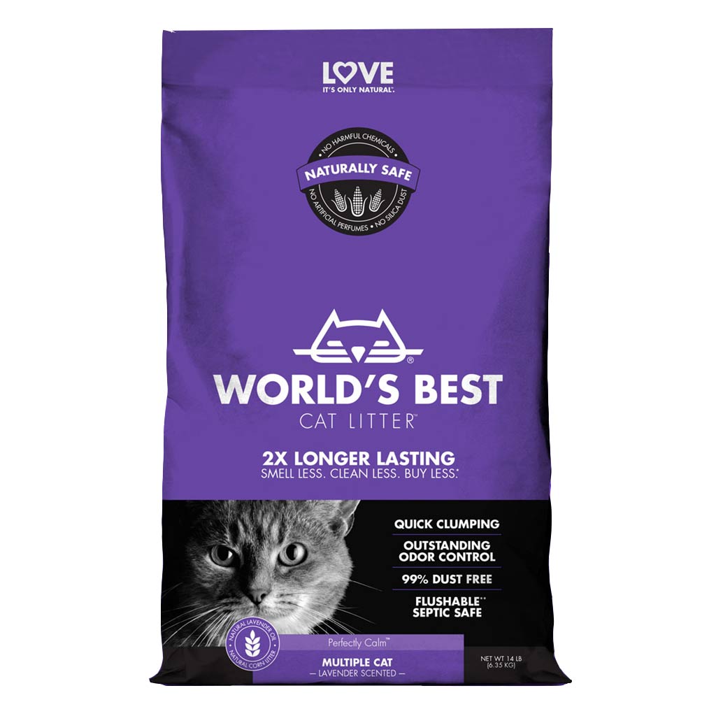 WORLD'S BEST CAT LITTER MULTI CAT LAVENDER SCENTED 14LB