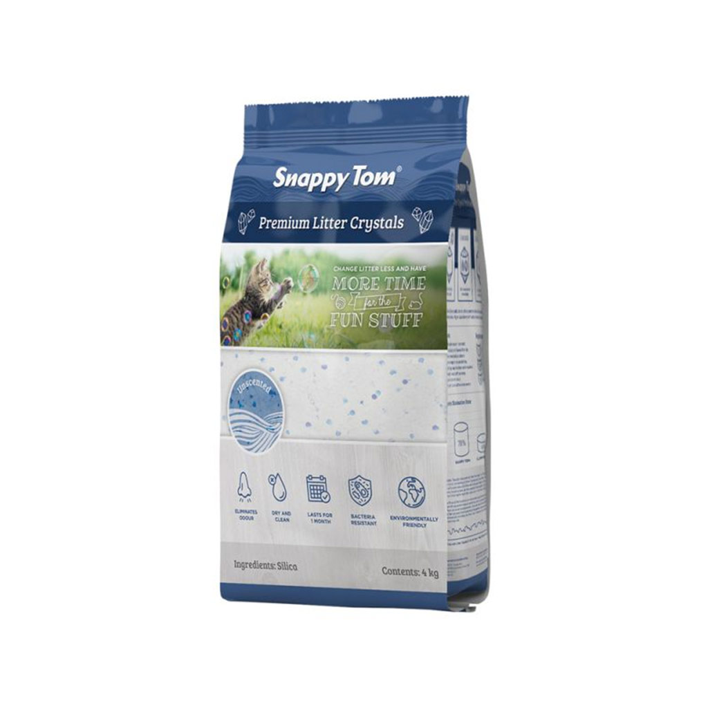SNAPPY TOM CRYSTAL CAT LITTER UNSCENTED 4KG