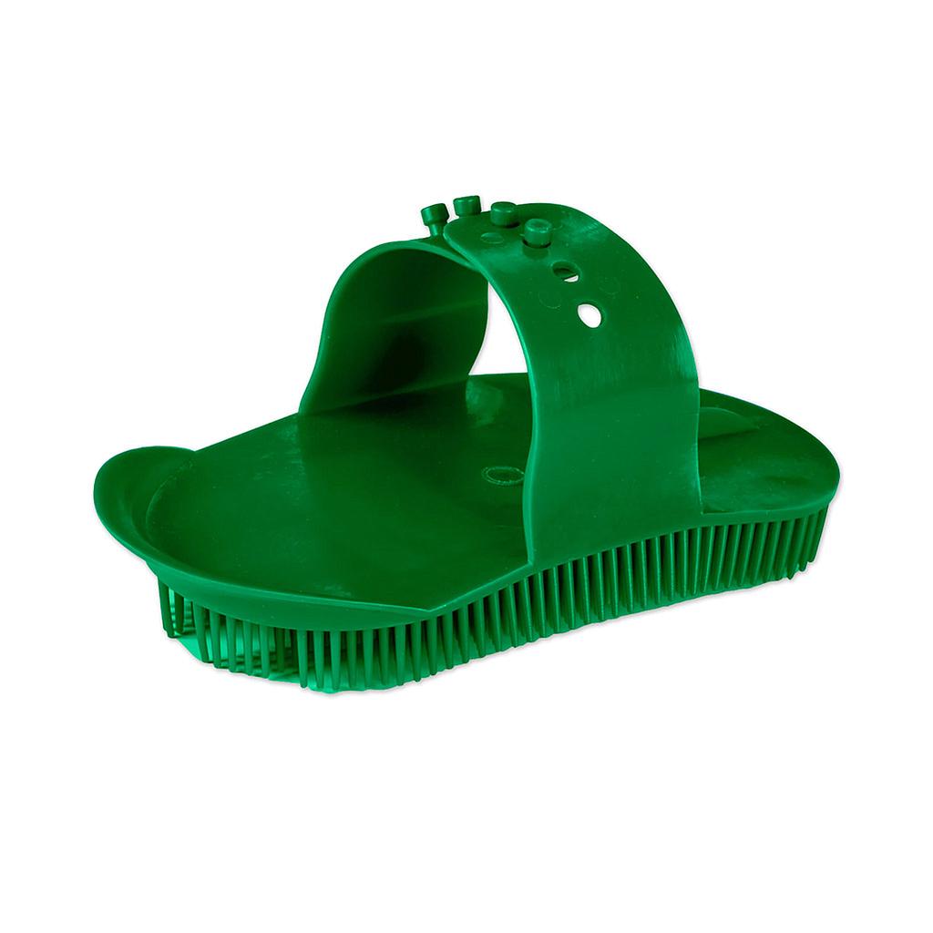 GER-RYAN SMALL PLASTIC CURRY COMB GREEN