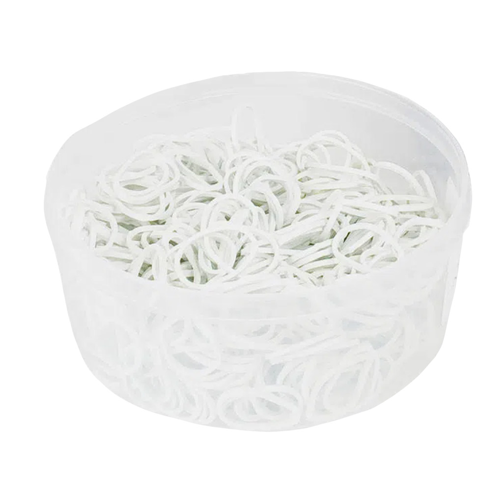 WECAN BRAIDING ELASTICS 1/2" WHITE