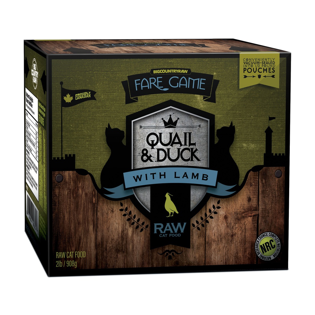 BCR FARE GAME QUAIL DUCK & LAMB 4X0.5LB