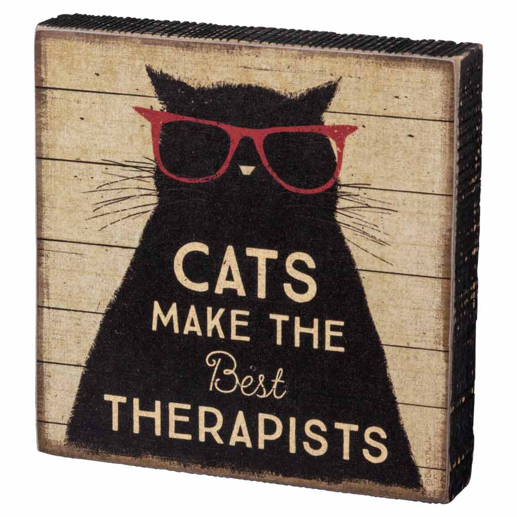 DMB - CANDYM CATS MAKE THE BEST THERAPISTS BLOCK SIGN