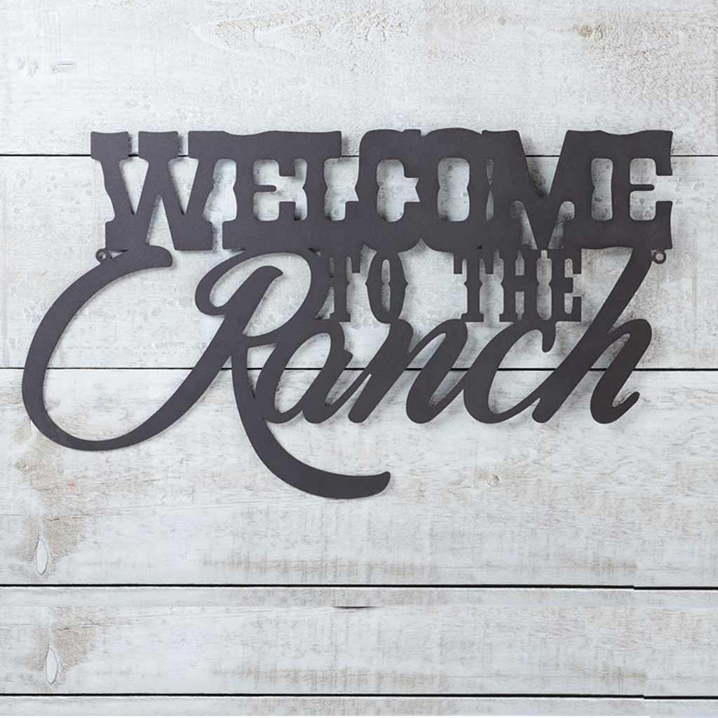 DMB - GIFTCRAFT METAL WELCOME SIGN RANCH
