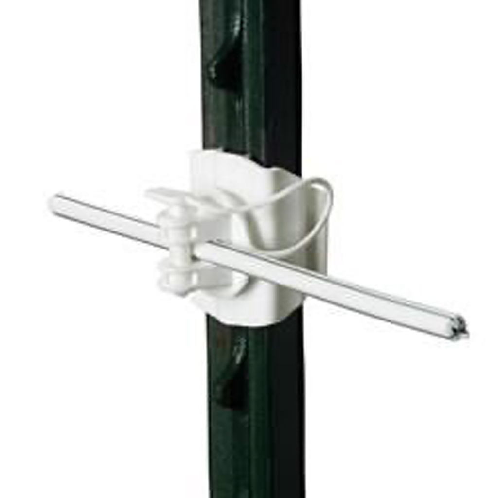 GALLAGHER INSULATOR PINLOCK T-POST UNIVERSAL WHITE 