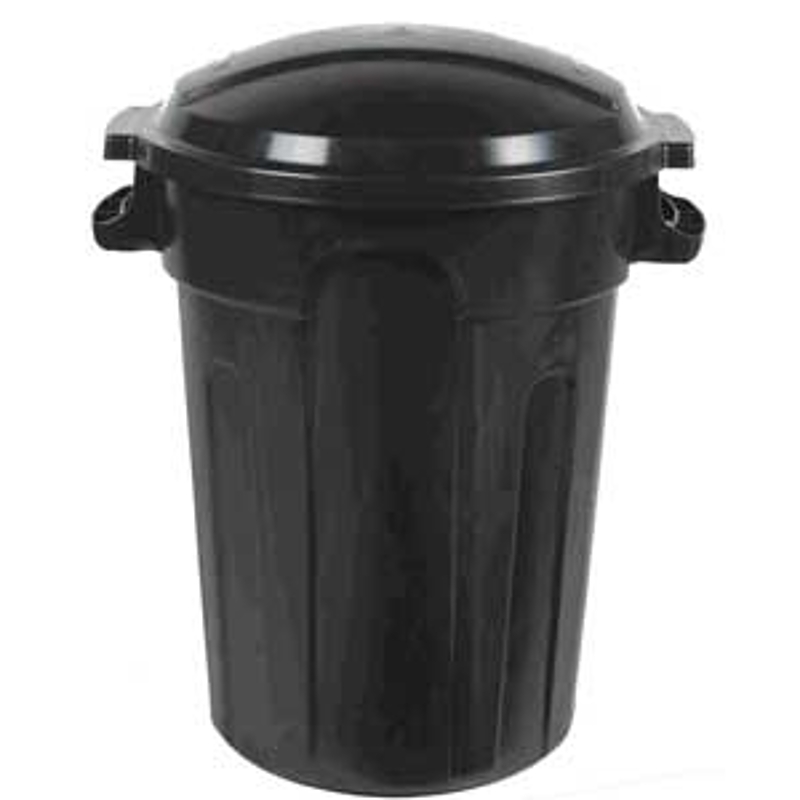GRACIOUS LIVING GARBAGE CAN PLASTIC 80L BLACK