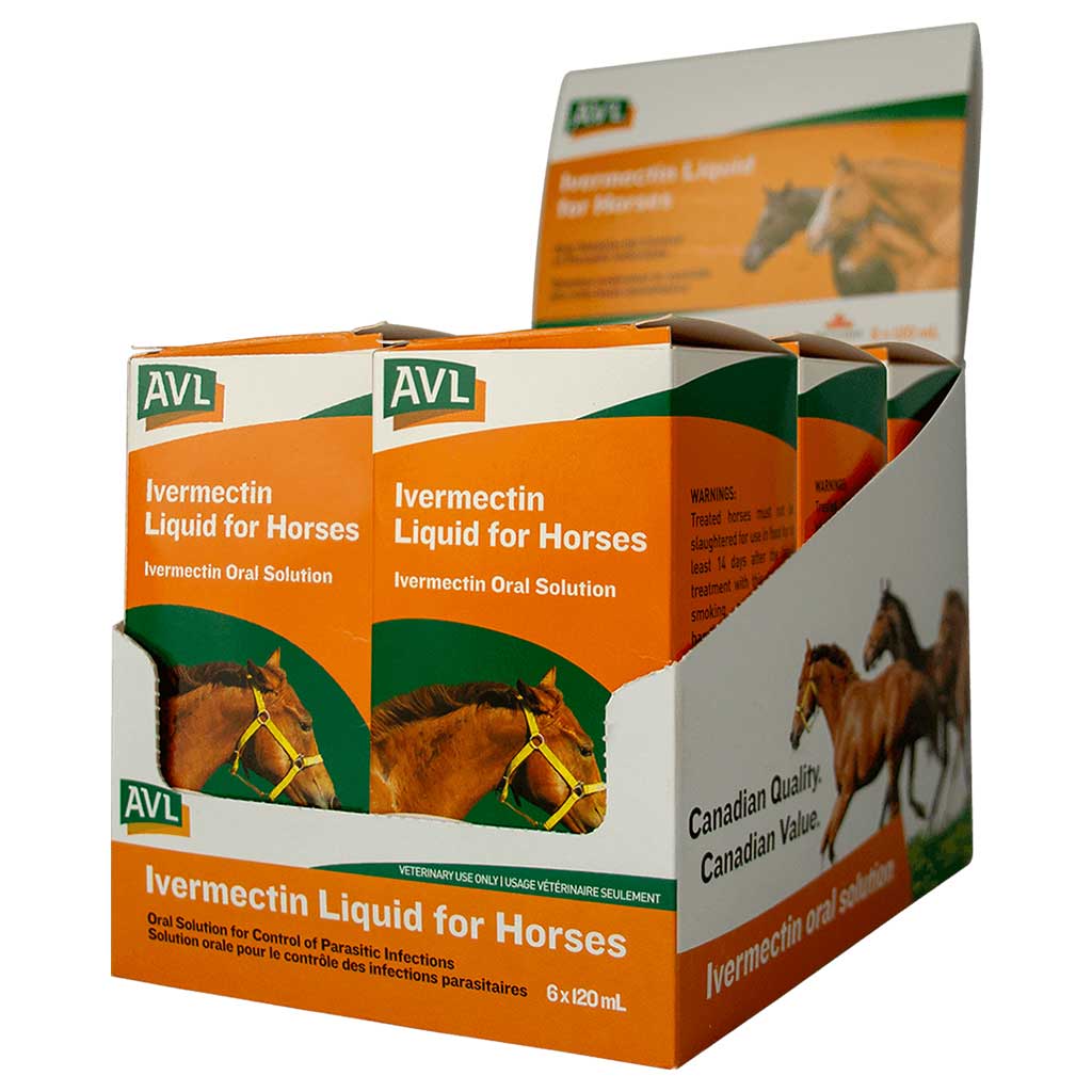 AVL IVERMECTIN LIQUID HORSE DEWORMER 120ML