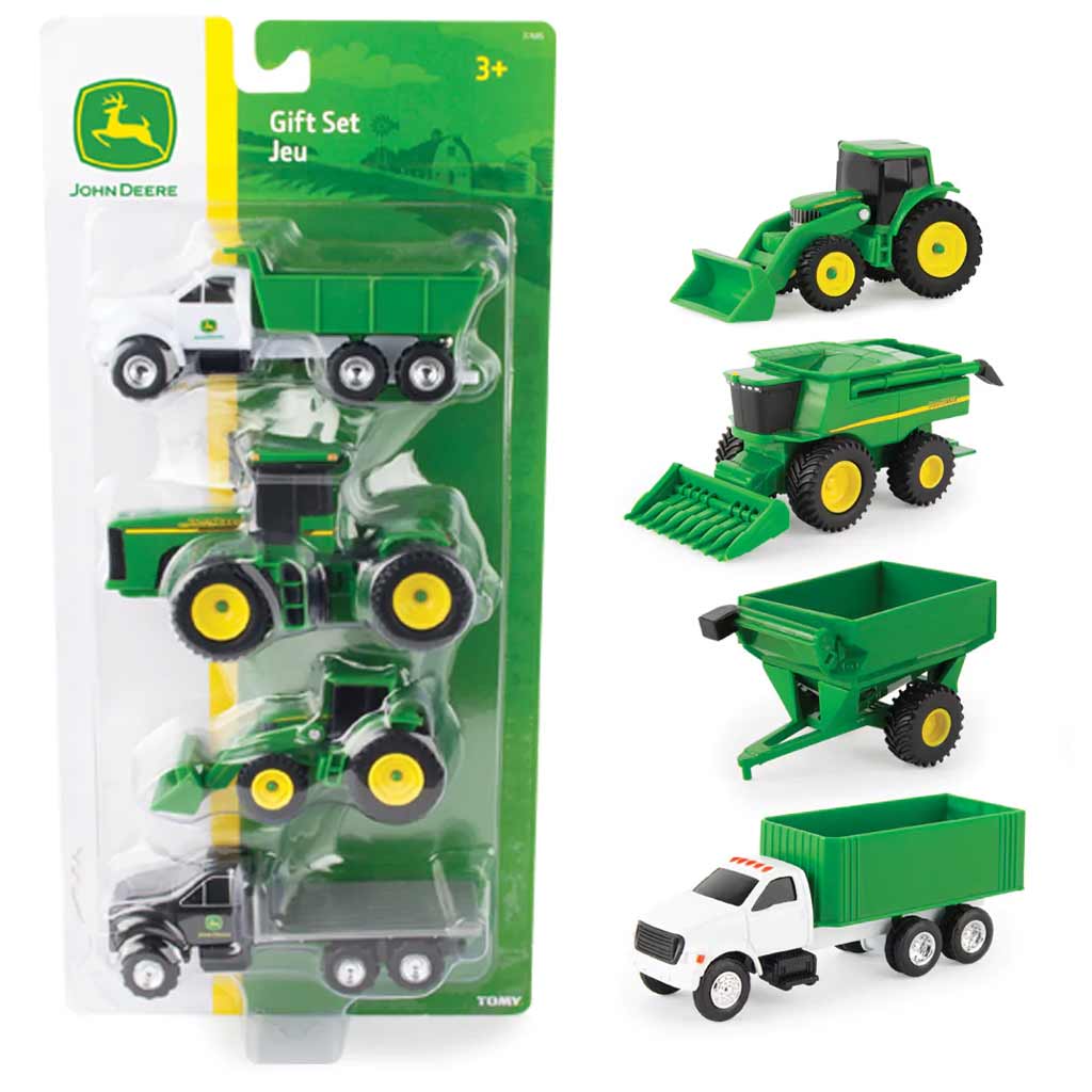 JOHN DEERE 4 PIECE VEHICLE CARDED SET