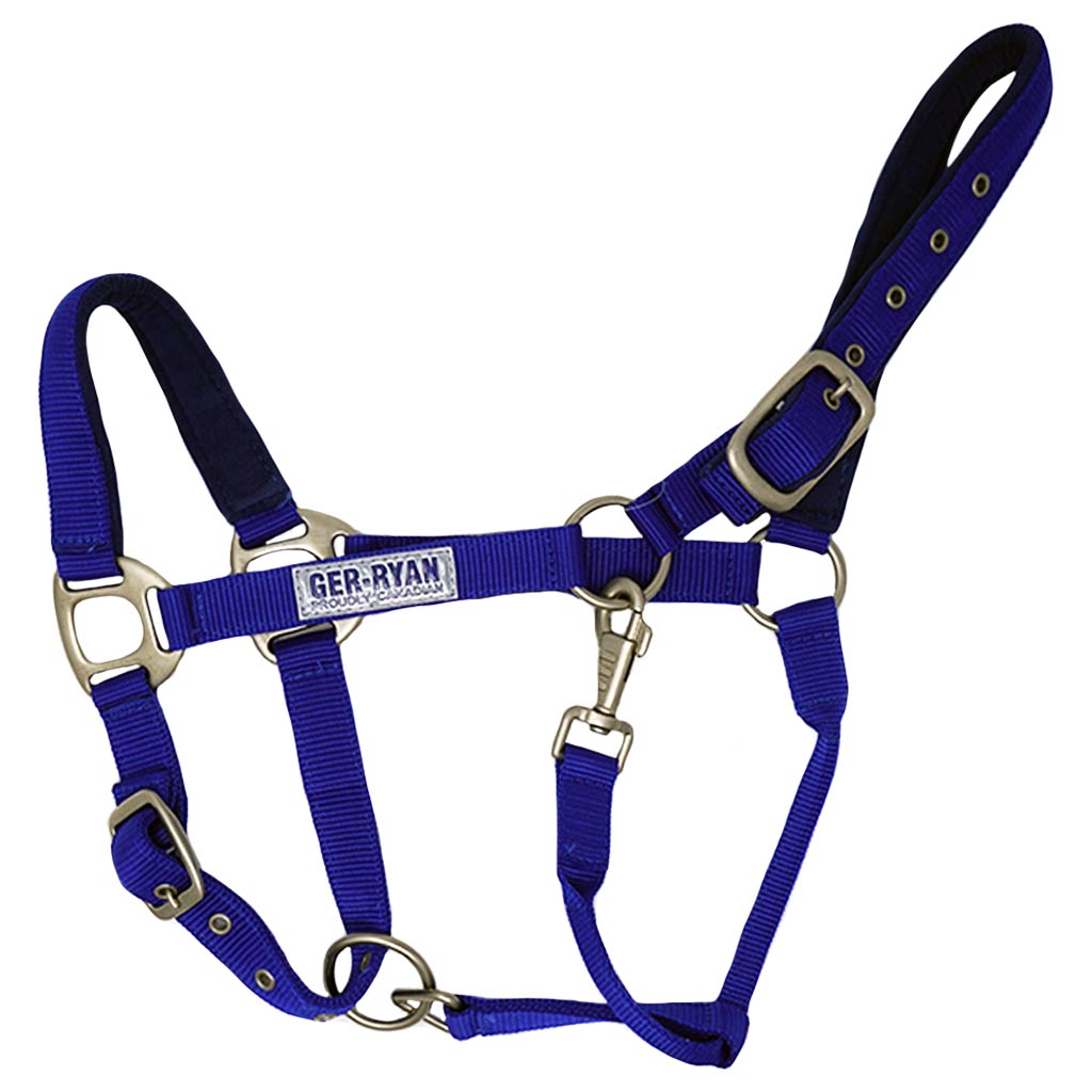 GER-RYAN NYLON HALTER PADDED FULL ROYAL BLUE