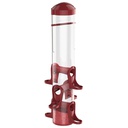[10086146] MORE BIRDS SEED TUBE FEEDER 6 FEED PORTS RED 15" POLY