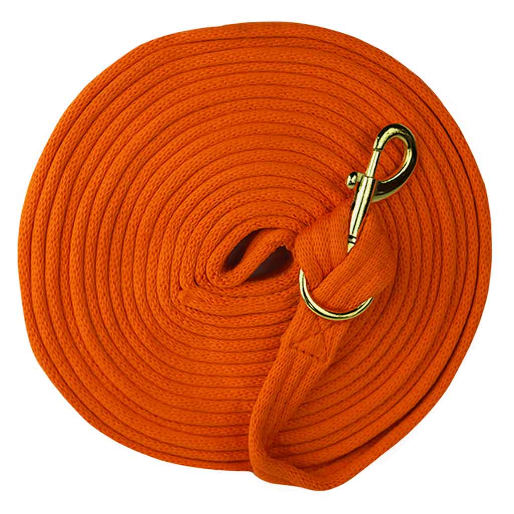 GER-RYAN COTTON LUNGE LINE 25' W/ SNAP ORANGE