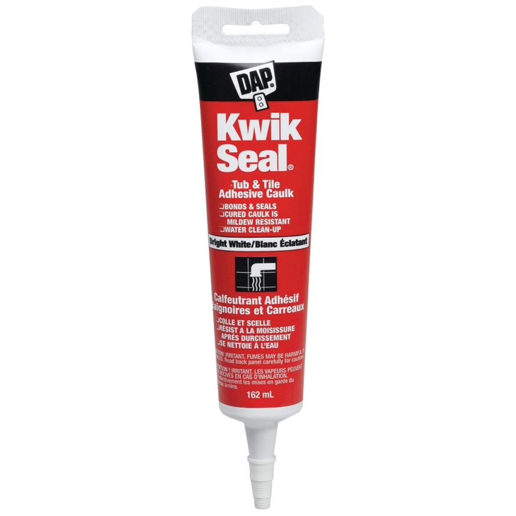 DAP KWIK SEAL ADHESIVE CAULK KITCHEN & BATH WHITE 162ML (74853)