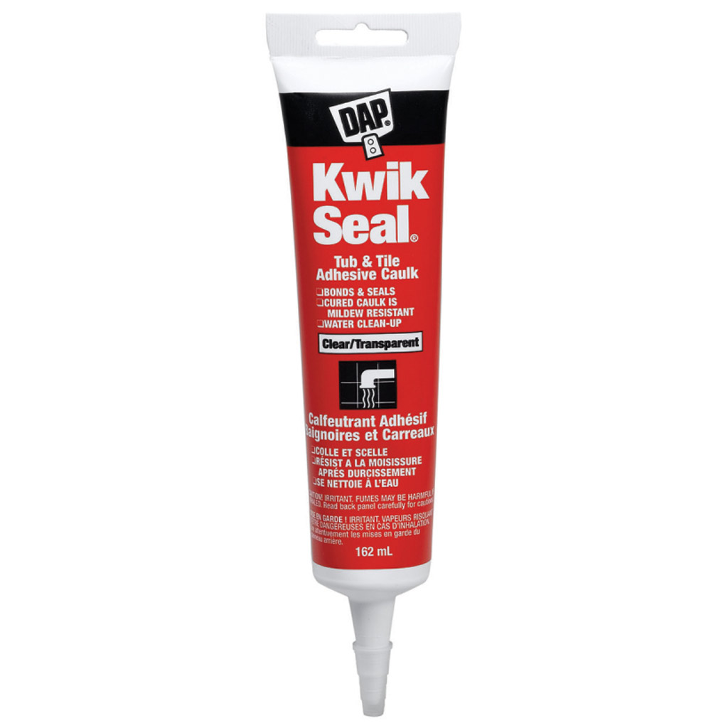 DAP KWIK SEAL ADHESIVE CAULK KITCHEN &amp; BATH CLEAR 162ML (74855)
