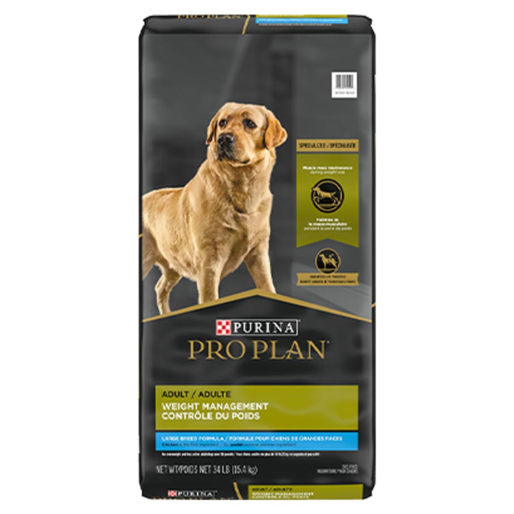 PRO PLAN DOG WEIGHT MANAGEMENT LARGE BREED CHICEKN & RICE 15.4KG