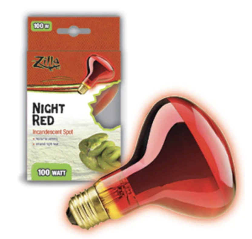 ZILLA INCANDESCENT SPOT BULBS NIGHT RED 100 W