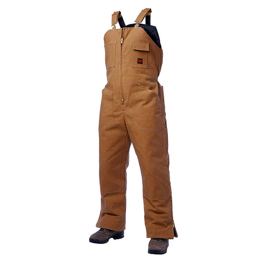 TOUGH WOMENS TOUGH FLEX UNLINED DUCK BIB OVERALL BROWN (L)
