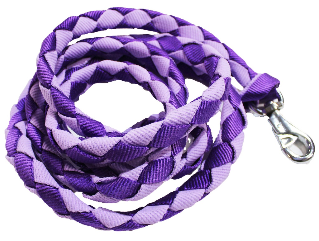 GER-RYAN NYLON BRAIDED LEAD ROPE PURPLE 10'