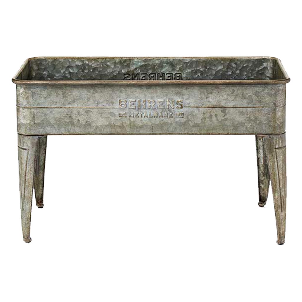 DMB - BEHRENS STEEL GARDEN PLANTER 20"Lx10"Wx12"H W/ LEGS