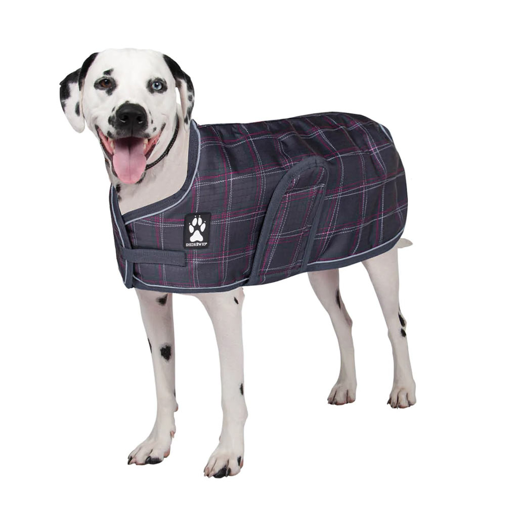 SHEDROW K9 GLACIER DOG COAT POTENT PURPLE PLAID L