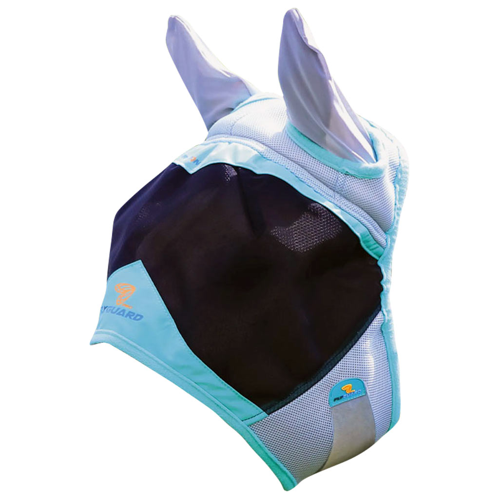 DMB - SHIRES 3D AIR MOTION FLY MASK WITH EARS AQUA COB