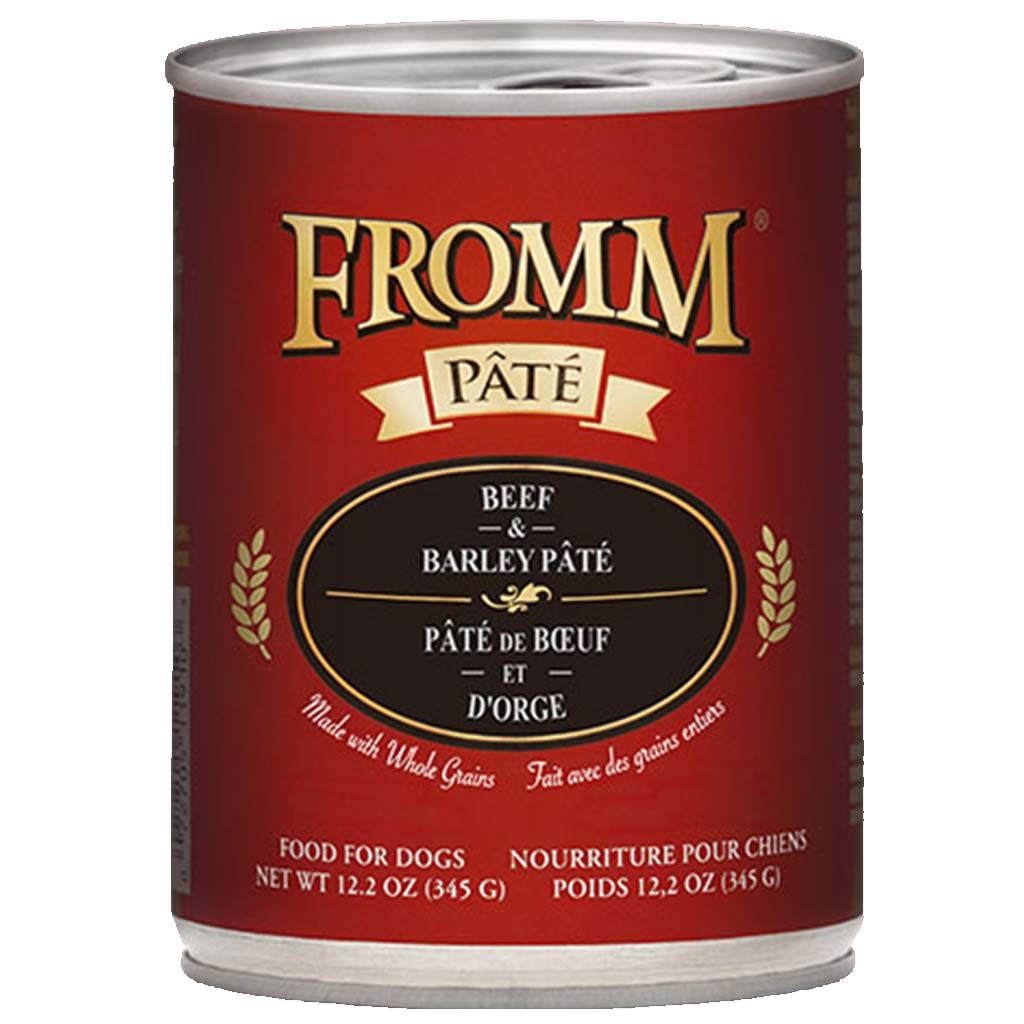 FROMM DOG GOLD BEEF & BARLEY PATE 12.2OZ