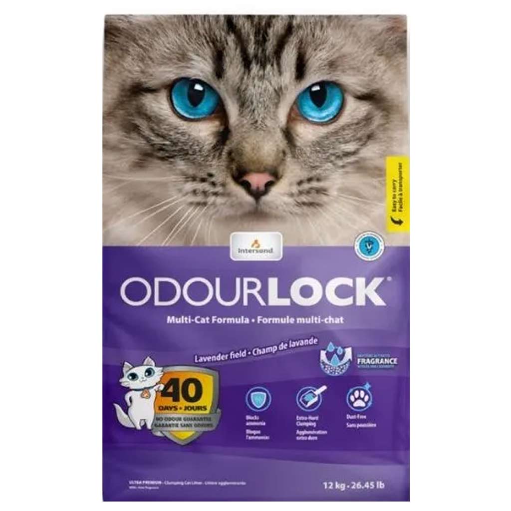 ODOURLOCK ULTIMATE ODOUR CONTROL LITTER LAVENDER 12KG 