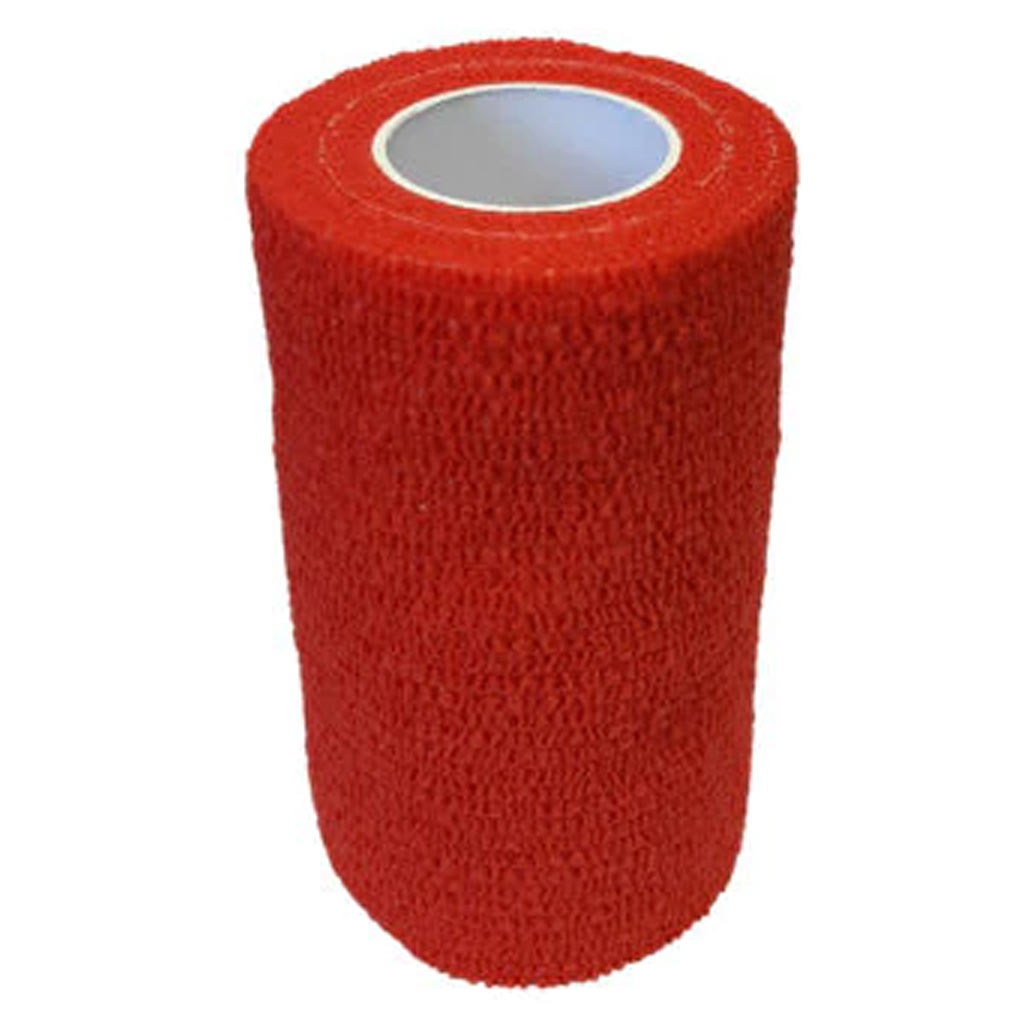 SILVERLINE COHESIVE BANDAGE RED 4"