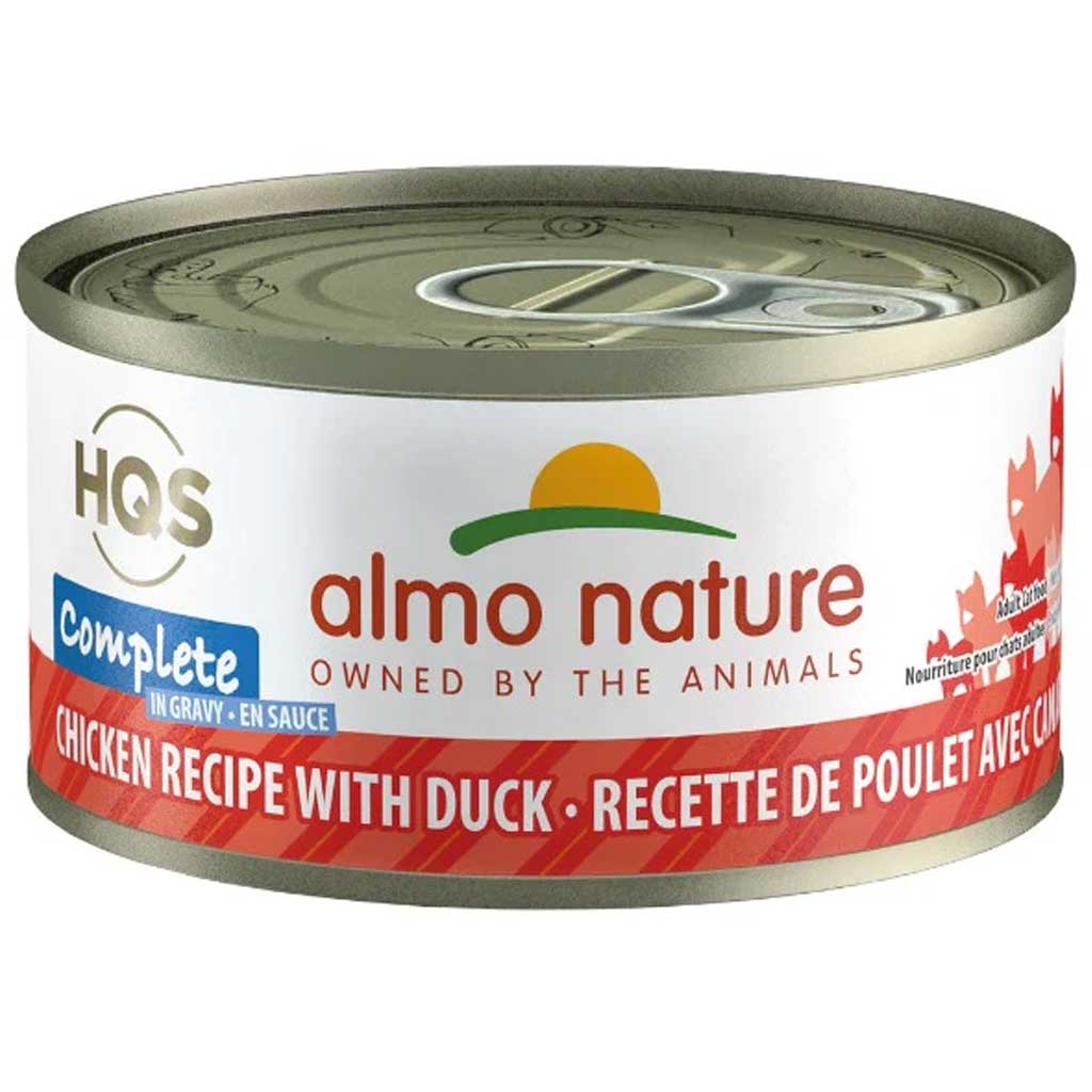 ALMO CAT HQS COMPLETE CHICKEN W DUCK IN GRAVY CAN 70G