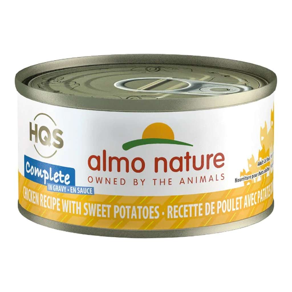 ALMO CAT HQS COMPLETE CHICKEN W SWEET POTATO IN GRAVY CAN 70G