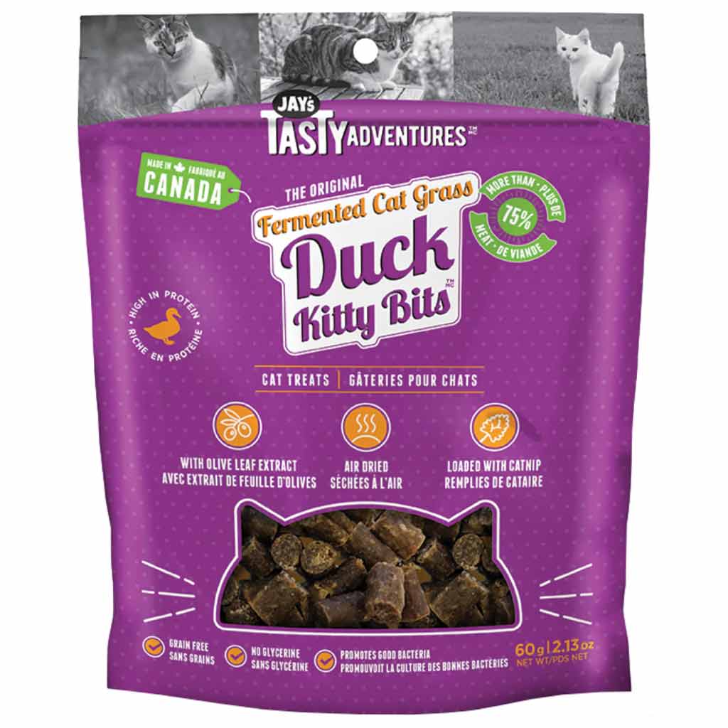 DMB - JAYS TASTY ADVENTURES FERMENTED CAT GRASS DUCK CAT TREATS 60GM