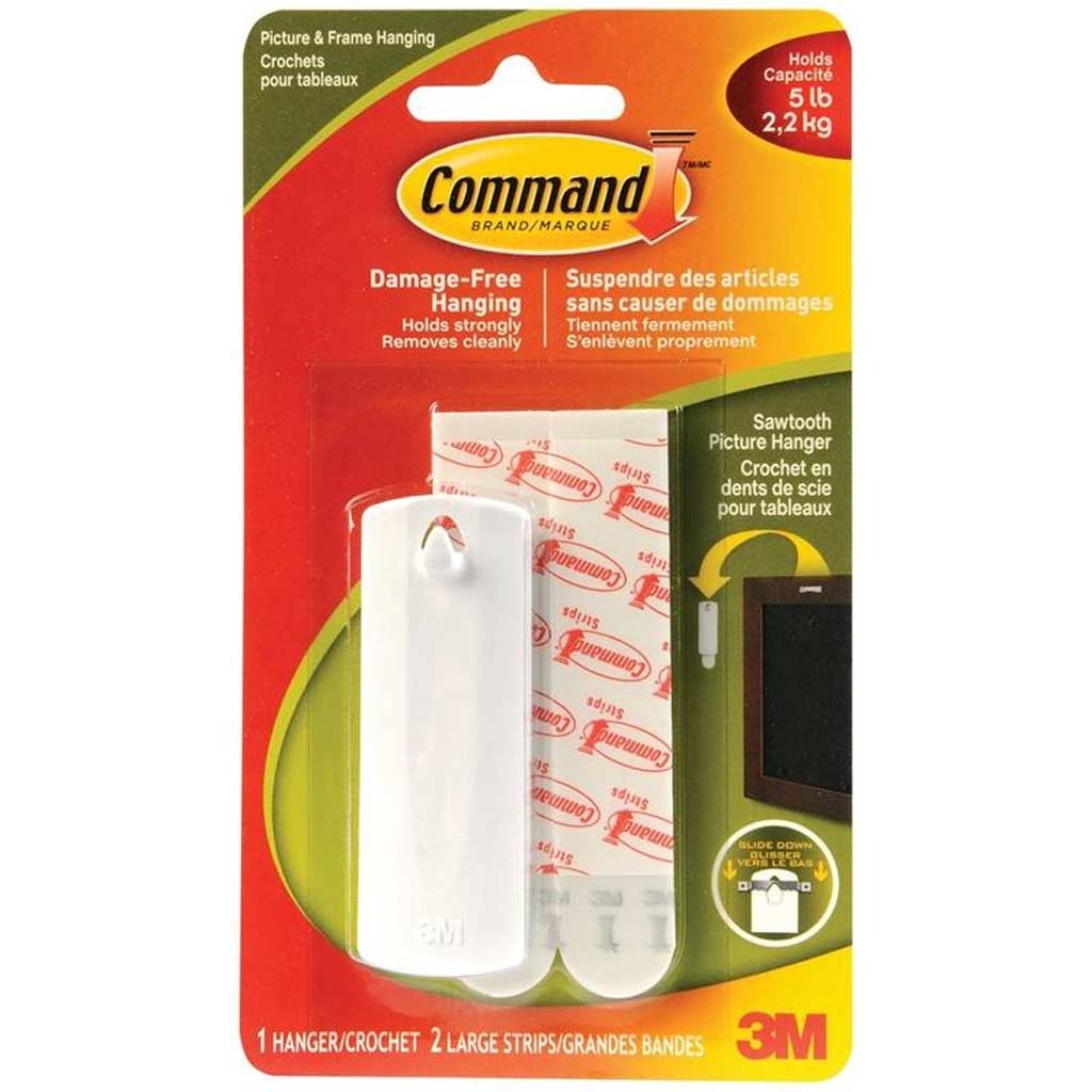 COMMAND 17040C SAWTOOTH PIC HANGER 5LB WHITE