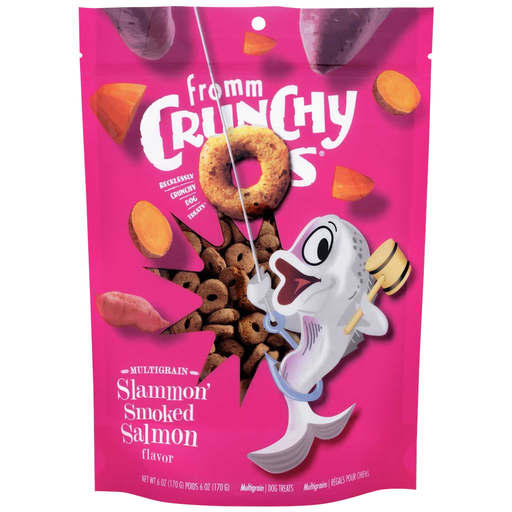 DMB - FROMM DOG CRUNCHY O'S SLAMMON' SMOKED SALMON 6OZ