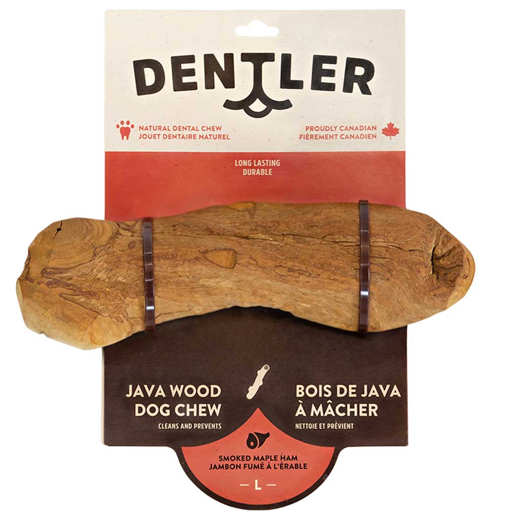 DR - DENTLER JAVA WOOD SMOKED HAM MAPLE DOG CHEW LRG