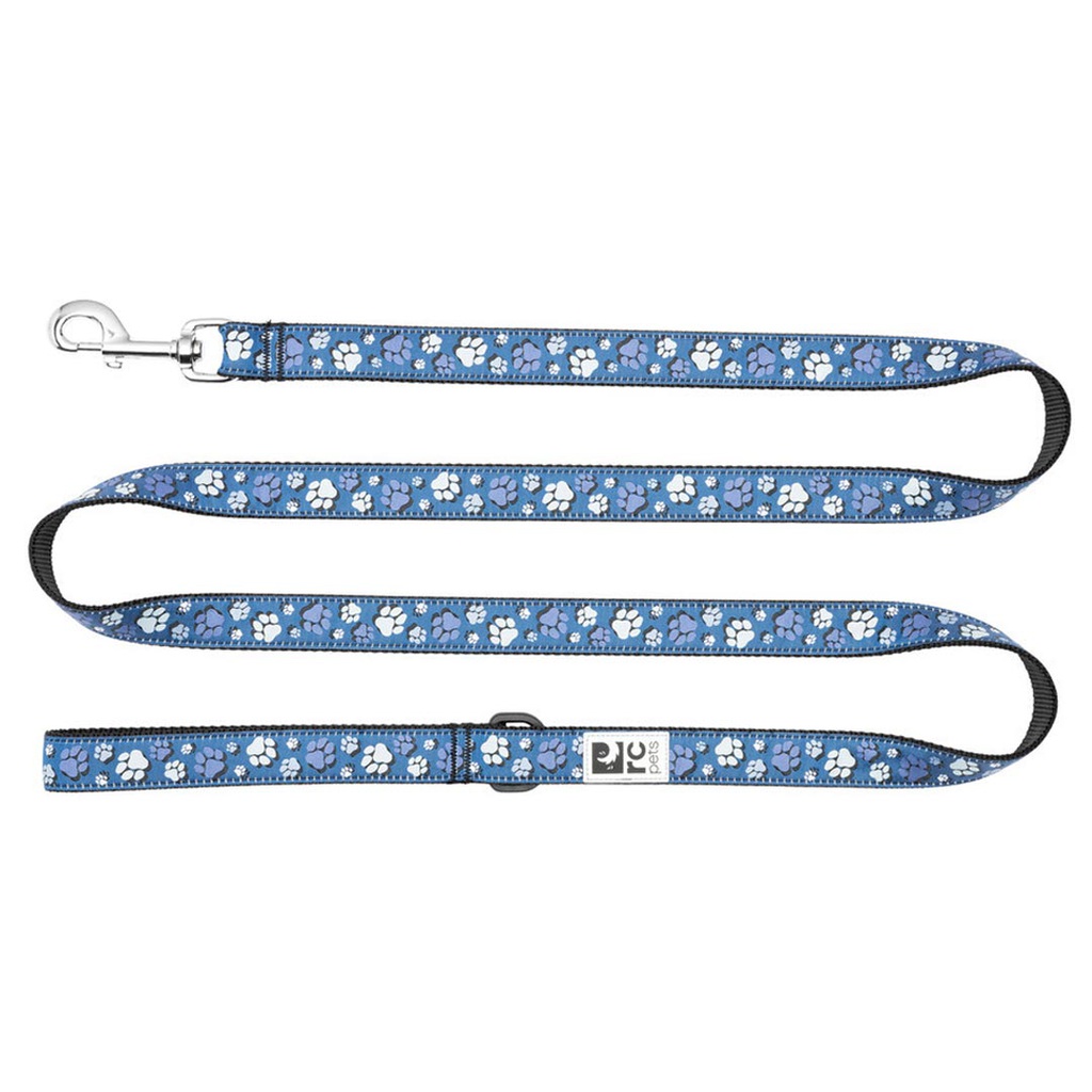 DMB - RC PETS LEASH FRESH TRACKS BLUE 1&quot;X6'