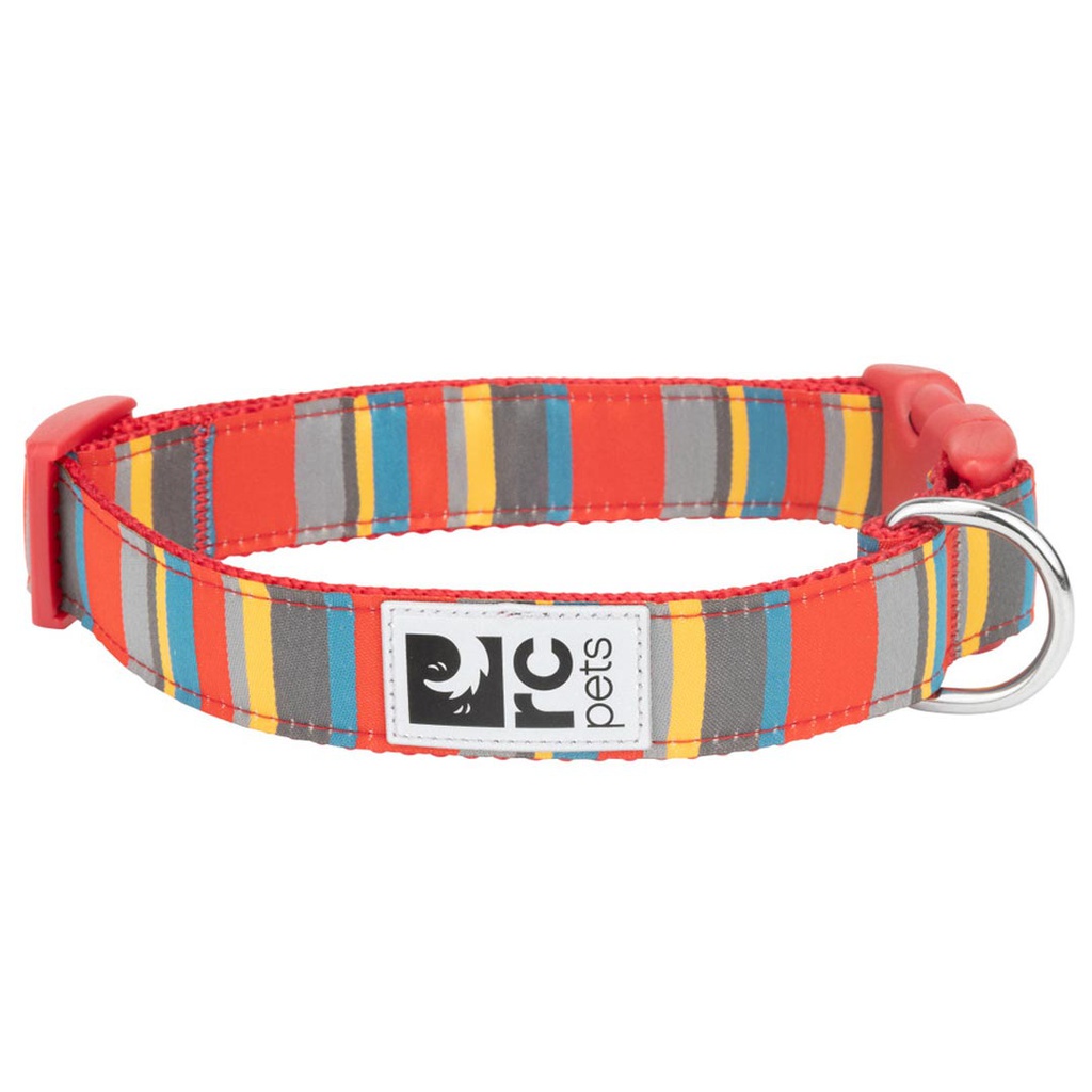 DMB - RC PETS CLIP COLLAR MULTI STRIPES 1&quot; L