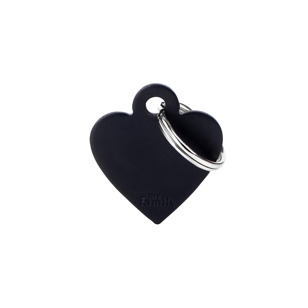 MY FAMILY BASIC ALUMINUM HEART BLACK S