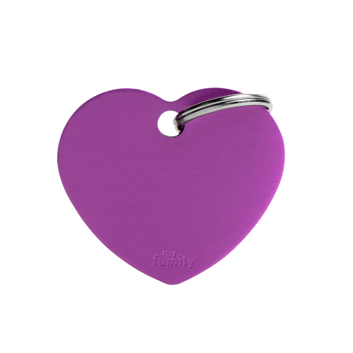 MY FAMILY BASIC ALUMINUM HEART PURPLE L