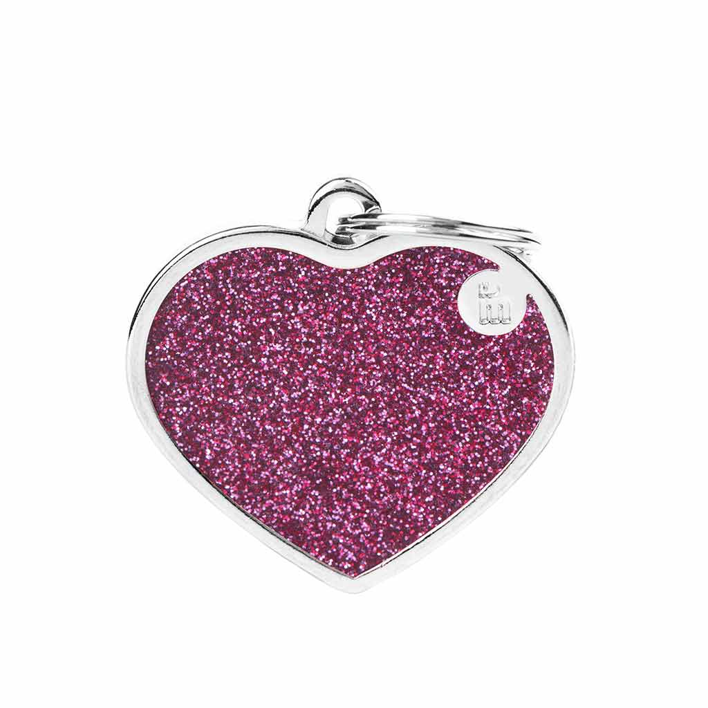DR - MY FAMILY GLITTER HEART PINK L