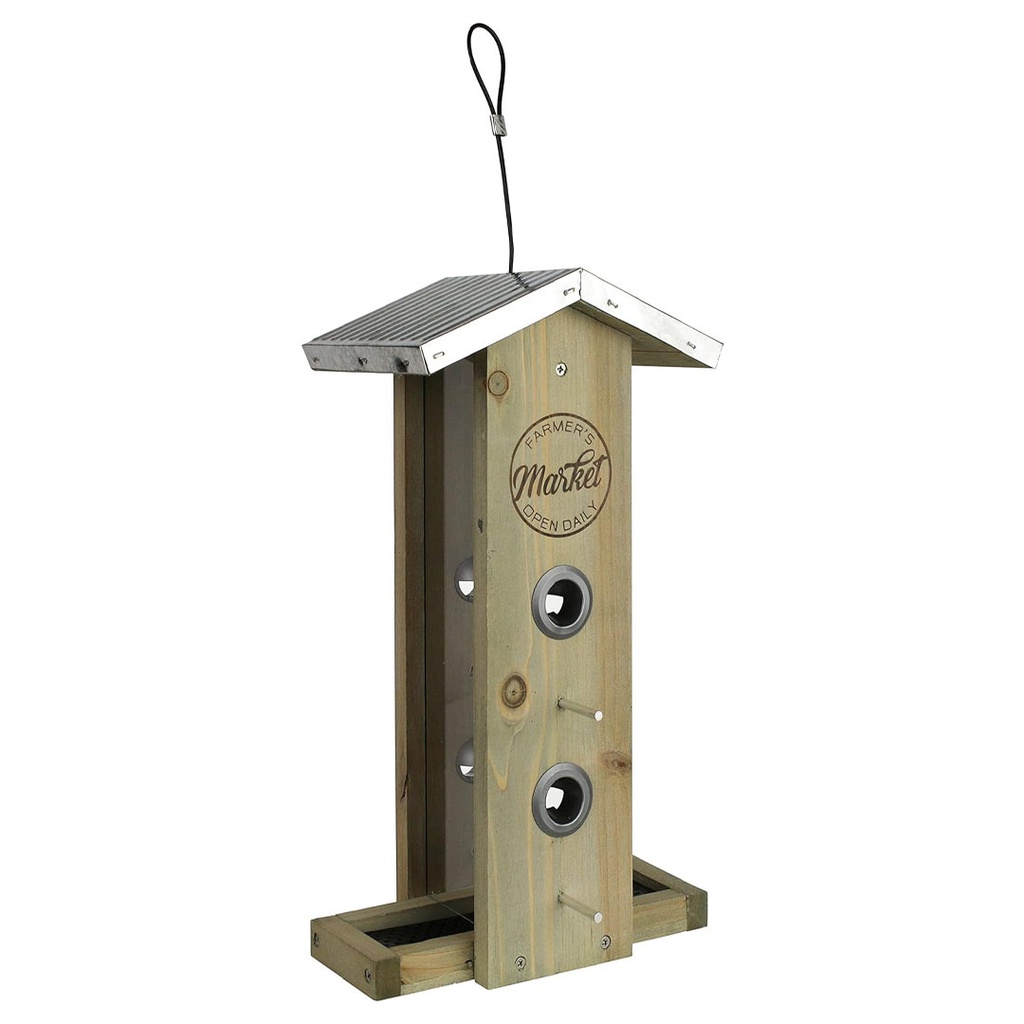 DMB - WILD WINGS WEATHERED GALVANIZED VERTICAL HOPPER