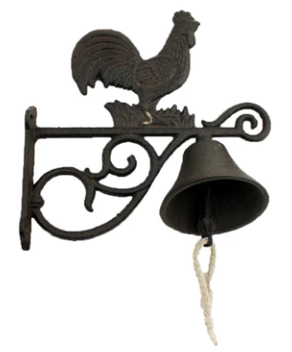 KOPPERS HOME CAST IRON ROOSTR BELL 20 X 20CM