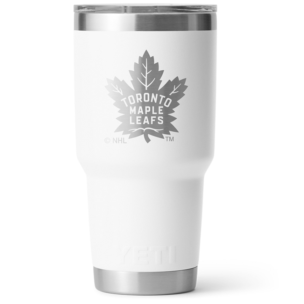 DR - YETI RAMBLER TUMBLER MAPLE LEAFS 887ML WHITE