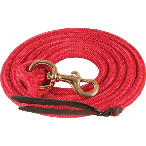 GER-RYAN POLY COWBOY LEAD 9' W/BOLT SNAP RED